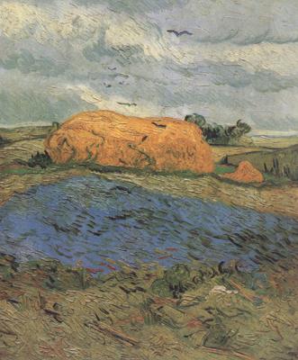 Vincent Van Gogh Haystacks under a Rainy Sky (nn04) oil painting image